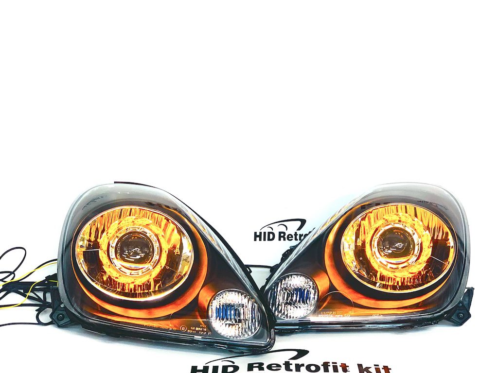 2000-02 Toyota MR2 Spyder Switchback LED Halo Projector Headlights