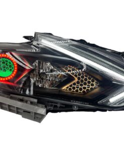 2016-2019 Nissan Altima Black Projector Lamps RGBW Multicolor Led Digital Headlights