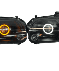 2000-2007 Toyota Tundra Black Projector LED Halo Switchback Headlights