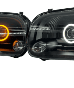 2000-2007 Toyota Tundra Black Projector LED Halo Switchback Headlights