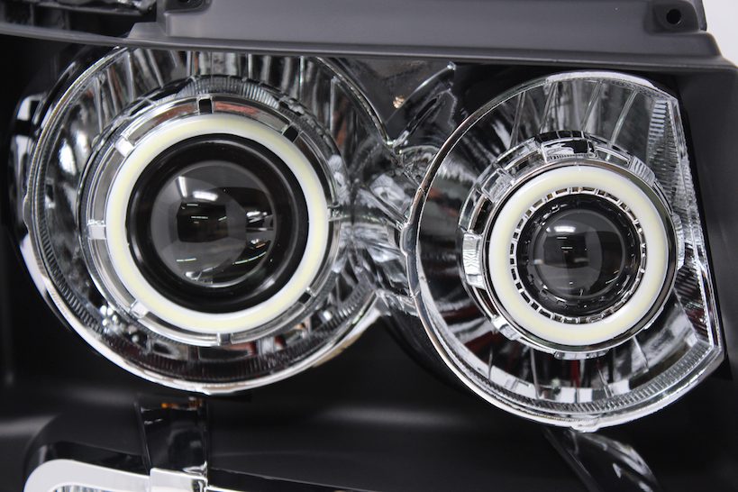 2007-2014 Chevrolet Tahoe Quad LED Switchback Halo Projector Headlights - Image 4