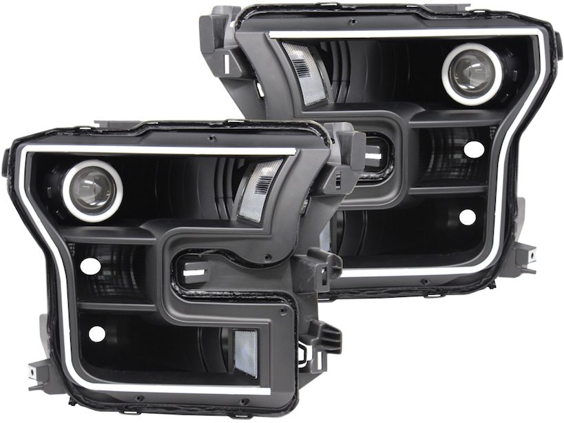 15-17 Ford F150 Led Halo Projector Headlights