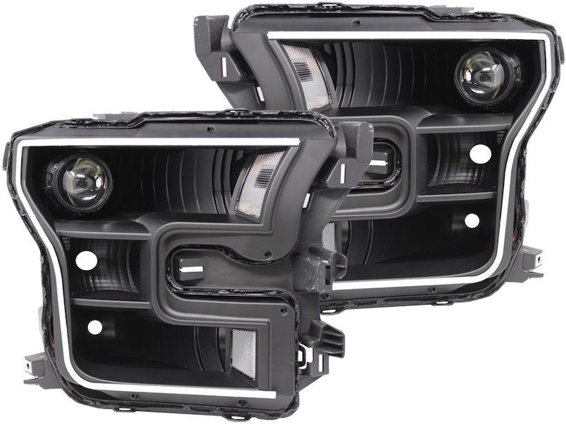 15-17 Ford F150 Black Projector Headlights