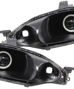 1999-2000 Mazda Miata Black Halo Projector Headlights