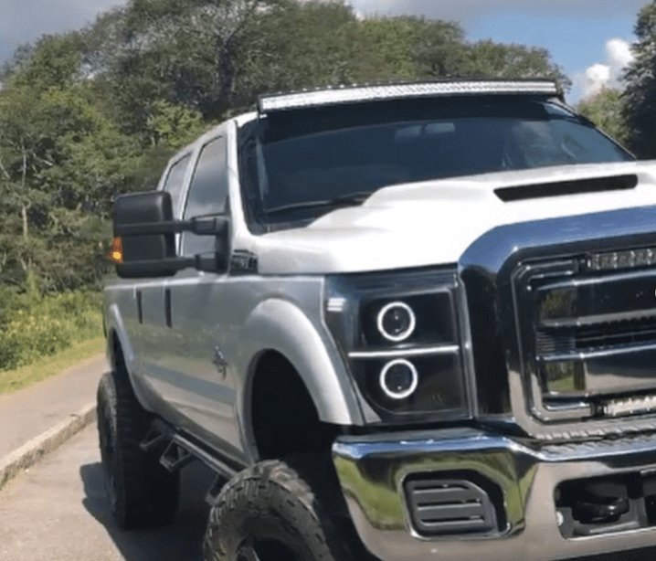 11-16 F-250 F-350 Superduty King Ranch Black LED Projector Retrofit Headlights