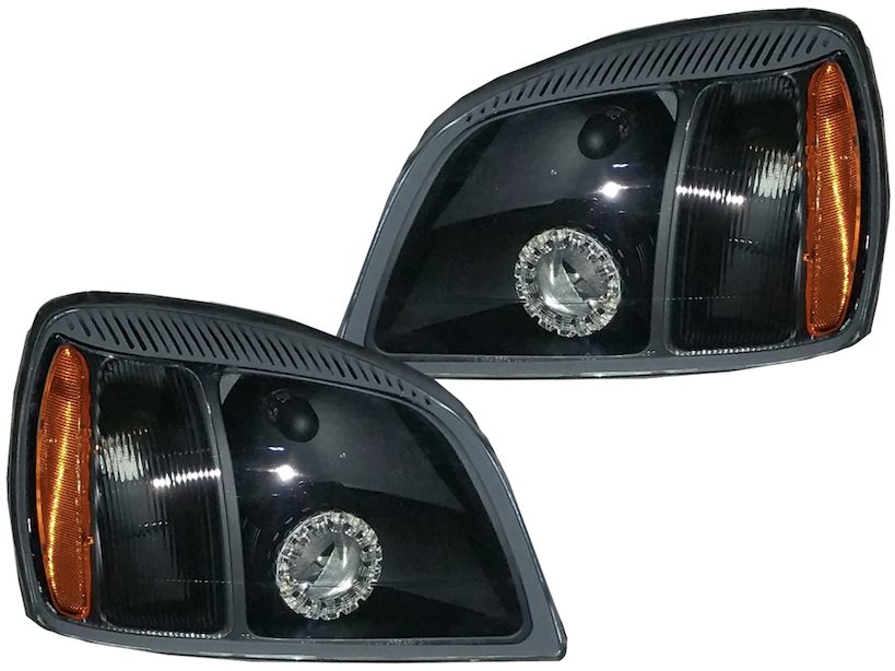 2000-2005 Cadillac Deville Black Projector Headlights