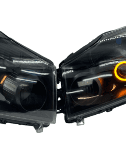 04-15 Nissan Titan 04-07 Armada LED Halo Black Projector Headlights