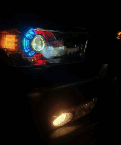 2010-2013 Toyota 4Runner RGBW LED Halo Projector Black Headlights
