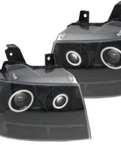 07-14 Chevrolet Tahoe RGBW Led Halo Black Projector Retrofit Headlights