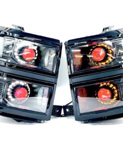 14-15 Chevrolet Silverado 1500 Halo Projector LED Demon Eye Headlights
