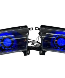 96-02 Toyota 4Runner Black Retrofit Headlights RGBW Led Halo Demon Eyes