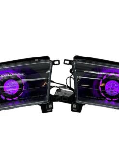 96-02 Toyota 4Runner Black Retrofit Headlights RGBW Led Halo Demon Eyes