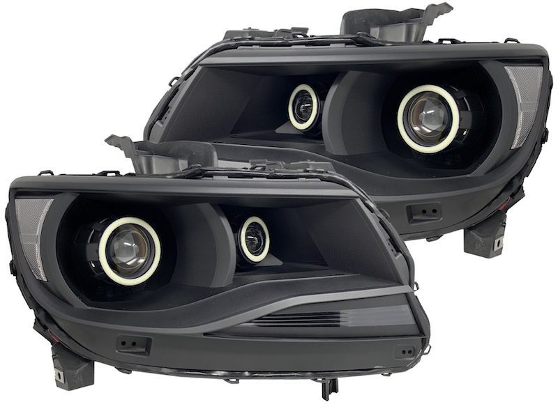 15-19 Chevy Colorado Quad Projector Strip Headlights LED Halo Lights