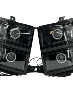 2014-2015 Chevrolet Silverado 1500 RGBW Custom Retrofit Quad Halo Projector LED Headlights