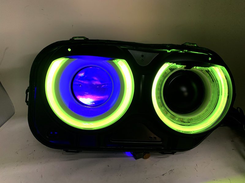 2015-19 Dodge Challenger LED Halo Headlights Custom Color Match - Image 6