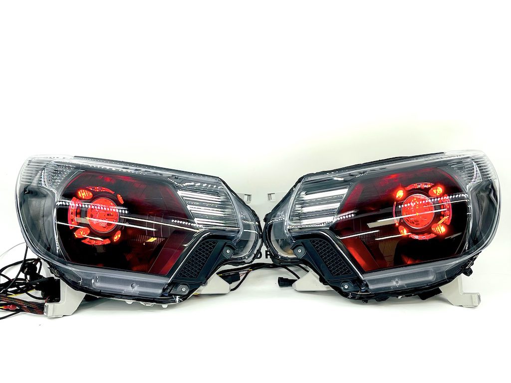 12-15 Toyota Tacoma Custom Retrofit Projector Headlights RGBW Led Lights