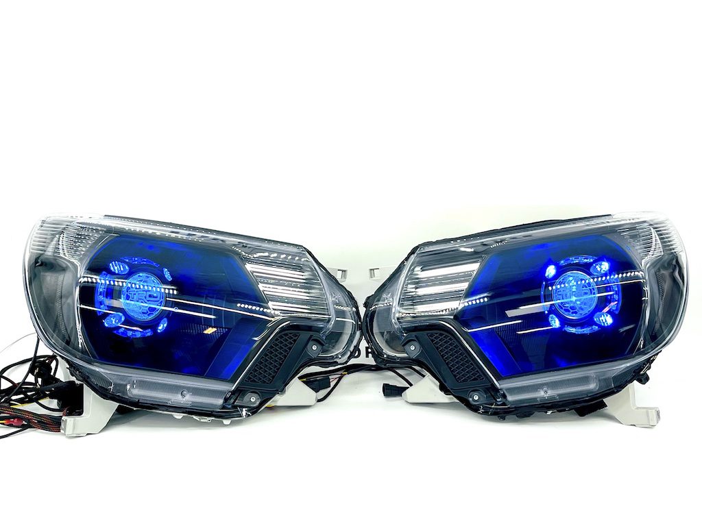 12-15 Toyota Tacoma Custom Retrofit Projector Headlights RGBW Led Lights