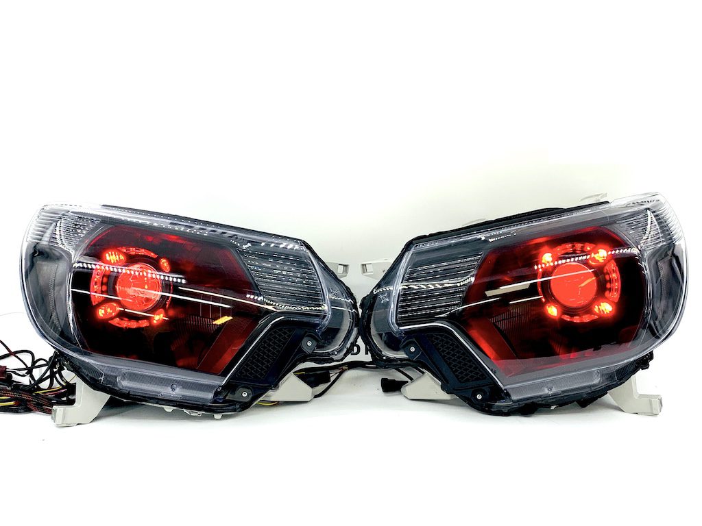 12-15 Toyota Tacoma Custom Retrofit Projector Headlights RGBW Led Lights