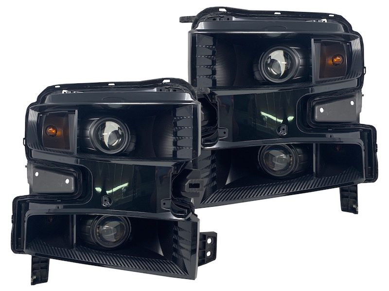 2019 Chevrolet Silverado Black Retrofit Projector Headlights