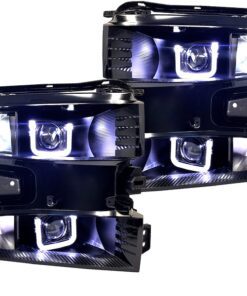 2019 Chevrolet Silverado Custom Black Retrofit Led Headlights