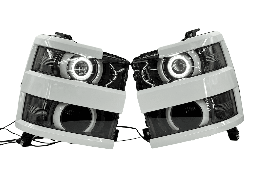 2015-2019 Chevrolet Silverado 2500HD 3500HD Switchback Led Halo Projector Headlights