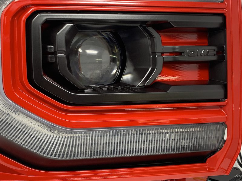 2016-2018 GMC Sierra Custom RGBW led DRLS with Demon Eyes Projector Headlights