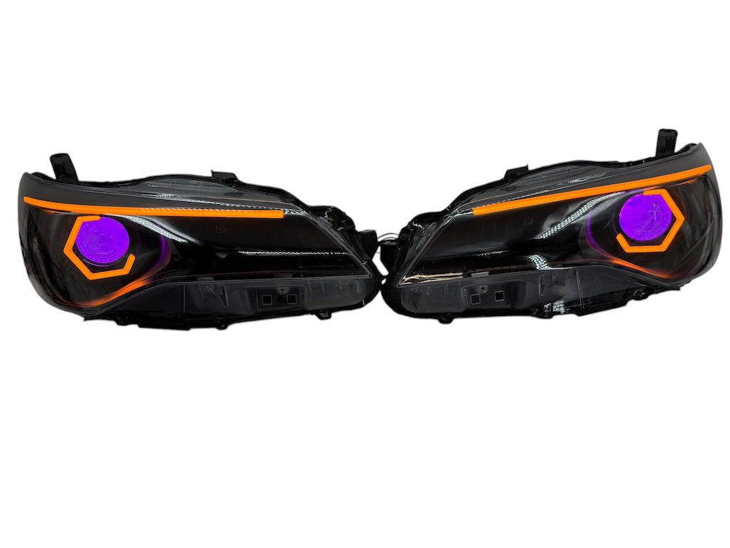 2015-17 Toyota Camry LED Headlights Custom Halos Color Changing Demon Eyes