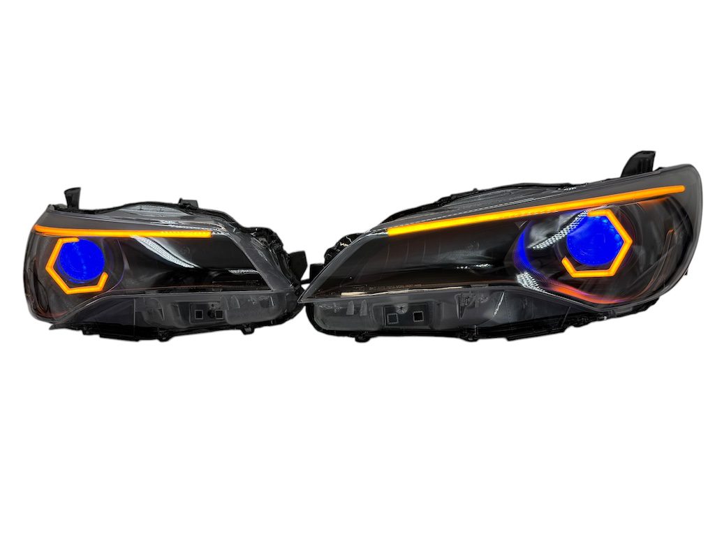 2015-17 Toyota Camry LED Headlights Custom Halos Color Changing Demon Eyes