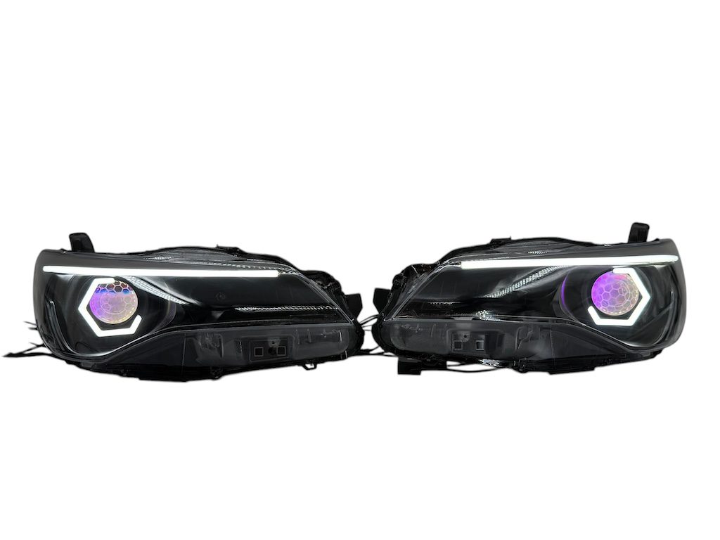 2015-17 Toyota Camry LED Headlights Custom Halos Color Changing Demon Eyes