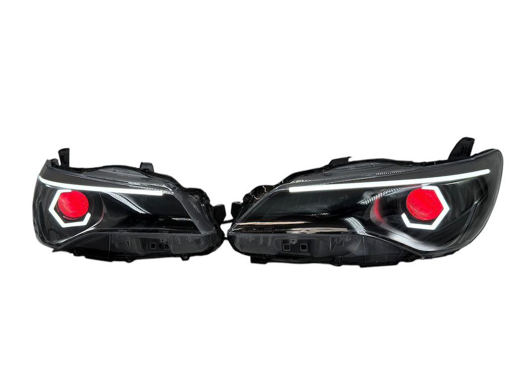 2015-17 Toyota Camry LED Headlights Custom Halos Color Changing Demon Eyes