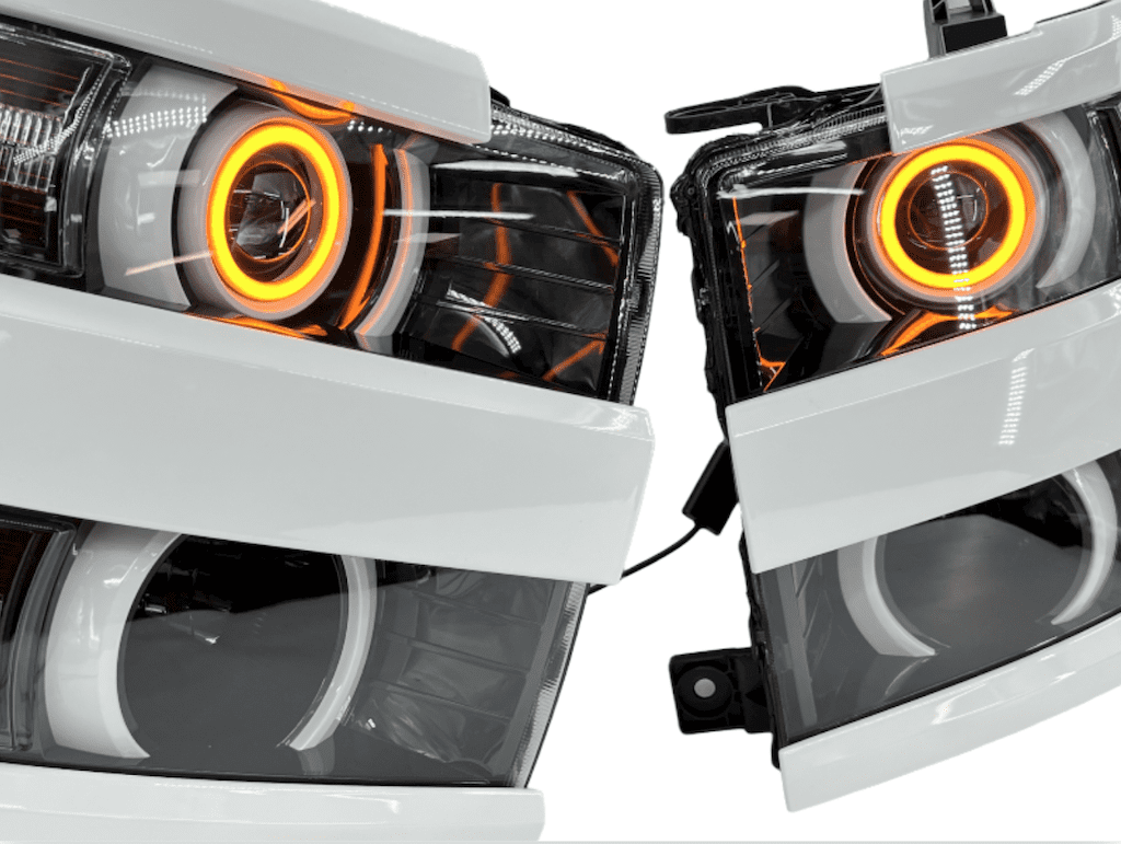 2015-2019 Chevrolet Silverado 2500HD 3500HD Switchback Led Halo Projector Headlights