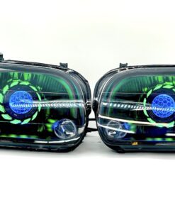 00-06 Toyota Tundra Sequoia Custom Black Retrofit Led RGBW Halo Headlights