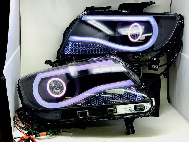 2015+ Chevrolet Colorado RGBW Led Hid Retrofit Kit Black Headlights