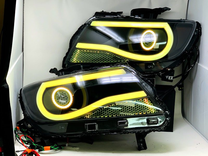2015+ Chevrolet Colorado RGBW Led Hid Retrofit Kit Black Headlights