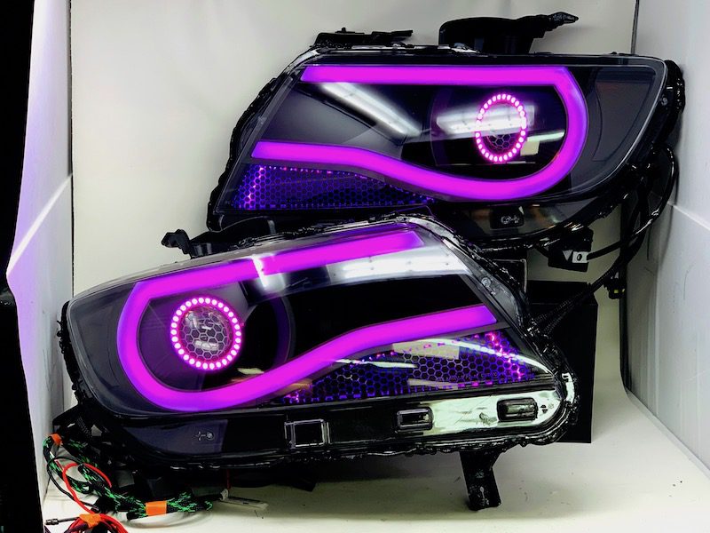 2015+ Chevrolet Colorado RGBW Led Hid Retrofit Kit Black Headlights