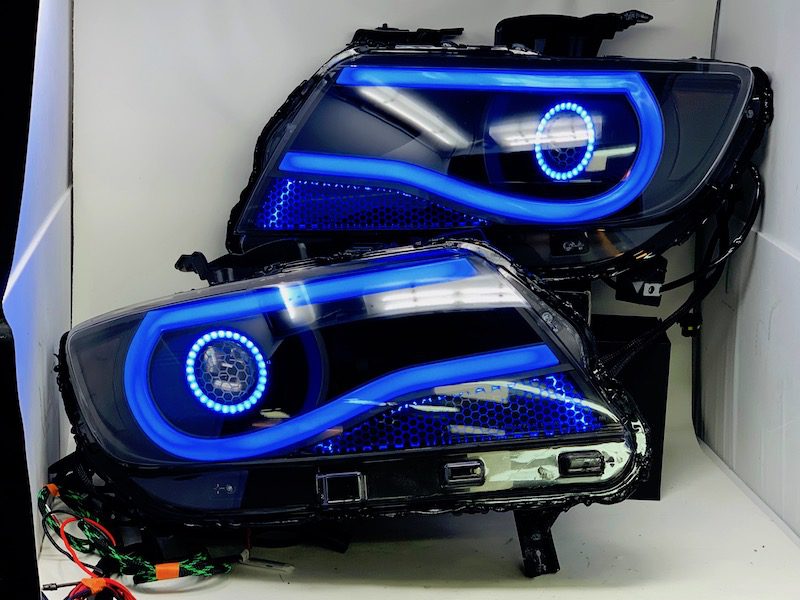 2015+ Chevrolet Colorado RGBW Led Hid Retrofit Kit Black Headlights