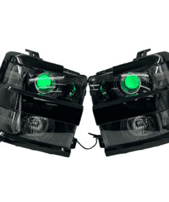 2015-2019 Chevrolet Silverado 2500 3500 Black Custom Headlights LED DEMON EYES