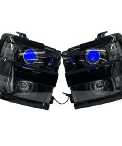 2015-2019 Chevrolet Silverado 2500 3500 Black Custom Headlights LED DEMON EYES