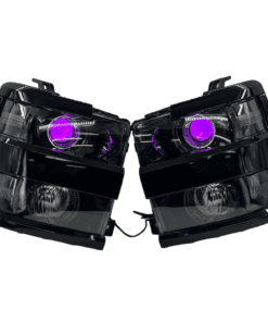 2015-2019 Chevrolet Silverado 2500 3500 Black Custom Headlights LED DEMON EYES