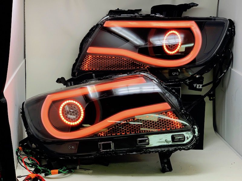 2015+ Chevrolet Colorado RGBW Led Hid Retrofit Kit Black Headlights