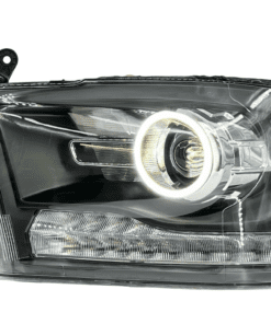 09-18 Ram Custom Black Projector Switchback LED Halo Headlights