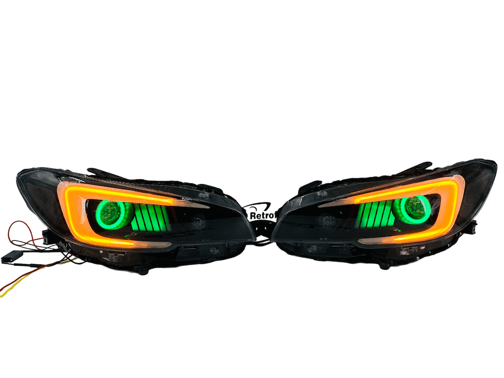 2015-2017 Subaru WRX Limited Led Halo Black Retrofit Headlights