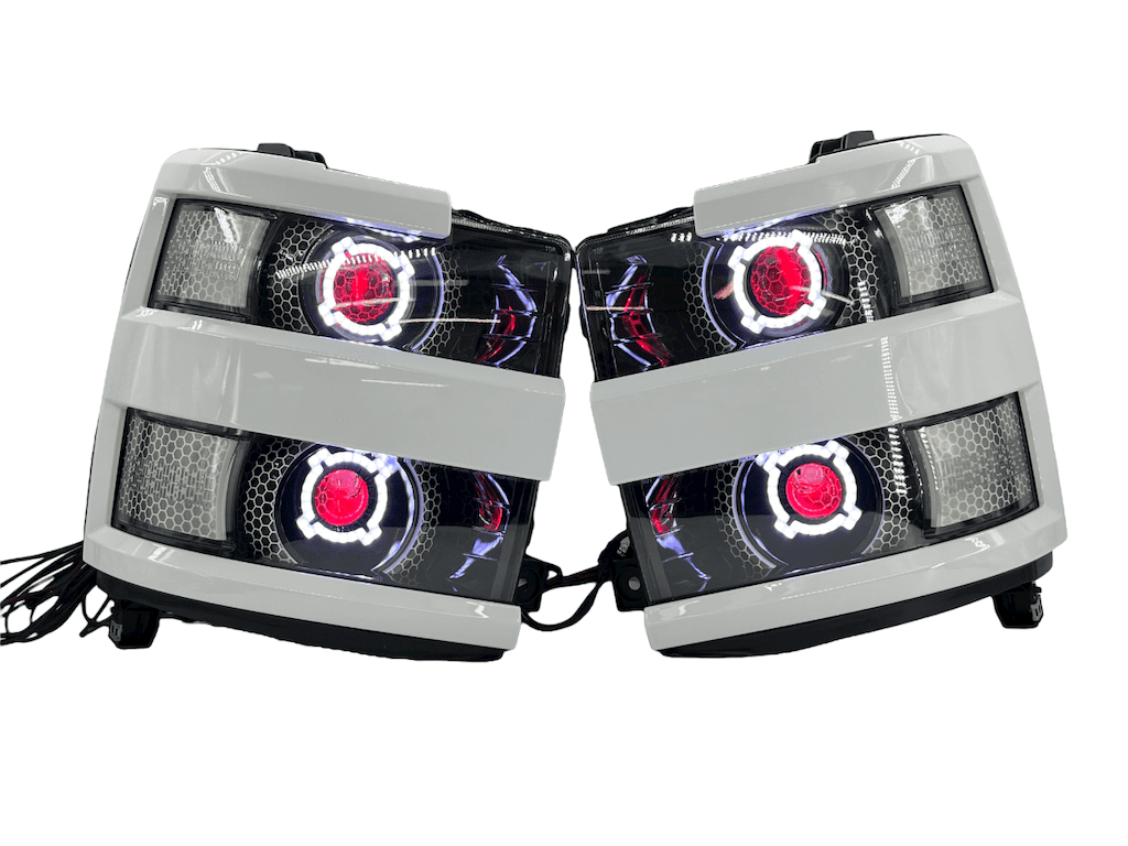 15-19 Chevrolet Silverado 2500 HD Led RGBW Halo Projector Headlights