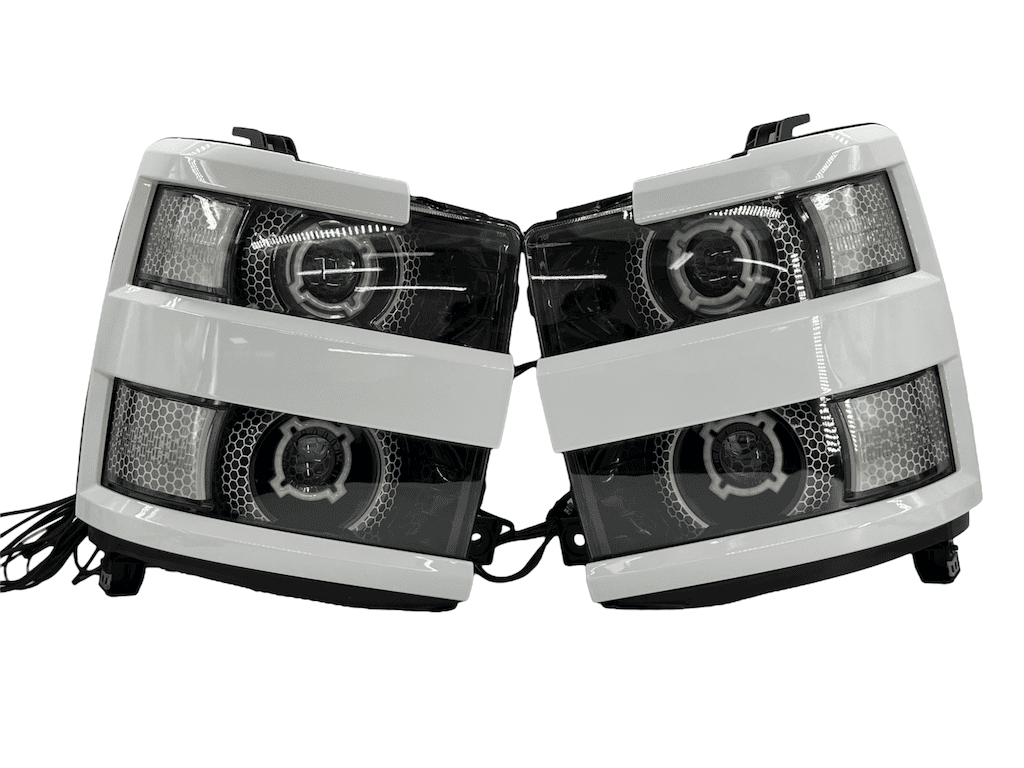 15-19 Chevrolet Silverado 2500 HD Led RGBW Halo Projector Headlights
