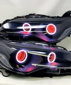 15-17 Toyota Camry RGBW Chasing LED Halo Black Projector Headlights