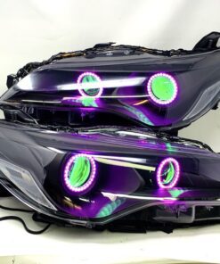 15-17 Toyota Camry RGBW Chasing LED Halo Black Projector Headlights