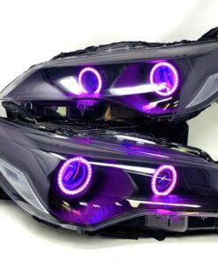 15-17 Toyota Camry RGBW Chasing LED Halo Black Projector Headlights