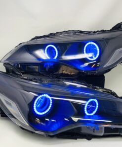 15-17 Toyota Camry RGBW Chasing LED Halo Black Projector Headlights