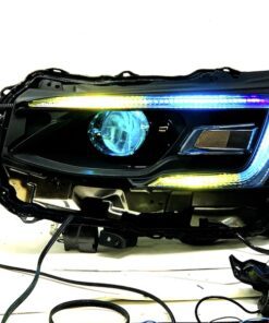 2020-2021 Subaru Legacy Outback Black Headlights with RGBW Led DRLS