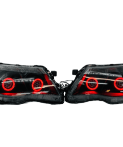 2009-2013 Subaru Forester RGBW Led Halo Black Projector Headlights